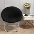 Hoomall Round Saucer Chair Cover Slipcover Only, Stretch Jacquard Moon Chair Slipcovers for Adults Saucer Chair, Removable Spandex Fabric Soft Chair Covers (Black)