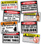 Funny Toolbox Warning Decal Sticker Tool Box Pack Set - by 215 Decals