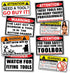 Funny Toolbox Warning Decal Sticker Tool Box Pack Set - by 215 Decals