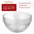 Clear Plastic Serving Bowls for Parties | 48 Oz. 12 Pack | Round Disposable Serving Bowls | Clear Chip Bowls | Party Snack Bowls | Plastic Candy Dish | Salad Serving Containers | Large Candy Bowls