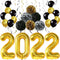 Gold 2022 Balloons Numbers Set - 40 Inch, Pompoms and Hanging Swirls | Black and Gold Graduation Decorations 2022 | Graduation Party Decorations 2022 | Class of 2022 Decorations, Graduation Balloons