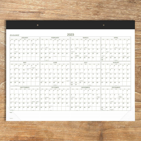 2022 Desk Calendar by AT-A-GLANCE, Monthly Desk Pad, 21-3/4" x 17", Standard, Two Color (GG250000)