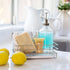 HandyHomeConcepts Sponge Holder For Sink Large Sink Caddy Kitchen Soap Tray Dish Soap Caddy Kitchen Bathroom Sink Organizer Brush Holder - 9x5x3" (not incl. Soaps, Brush, Sponge, Towel)