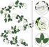 CEWOR 4pcs 26.2ft Artificial Rose Garlands Fake Silk White Rose Flowers Hanging Vines for Wedding Party Home Wall Garden Hotel Outdoor Decor