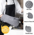 Koroda Oven Mitts and Pot Holders Sets: 550°F High Heat Resistant Oven Mitts with Kitchen Towels Thick Cotton Oven Gloves with Non-Slip Silicone for Cooking and Baking (6Pcs, Grey)