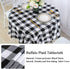 AMZLOKAE Checkered Tablecloth Rectangle 54''x80'' Black and White Buffalo Plaid Tablecloth Tassel Tablecloth Gingham Tablecloth for Kitchen Dining Anti-Fading Cotton Table Cover Christmas Decor