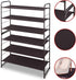 Simple Trending 3-Tier Stackable Shoe Rack, Expandable & Adjustable Fabric Shoe Shelf Storage Organizer, Bronze