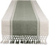 DII Dobby Stripe Woven Table Runner, 13x108-inch, Artichoke Green
