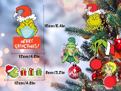Christmas Tree Ornaments, 24Pcs Felt Hanging Charms Christmas Tree Ornament Xmas Holiday Decorations