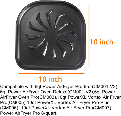 Air Fryer Drip Tray for PowerXL Air Fryer,Air Fryer Replacement Parts,2 Pcs Drip Pan for PowerXL Air Fryer Pro,PowerXL Vortex Air Fryer Pro,PowerXL Vortex Air Fryer Pro,Power AirFryer Oven