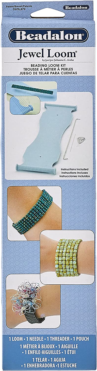 Beadalon Jewel Loom Kit: Beading Loom, Needle, Threader, Pouch