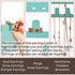Wooden Jewelry Organizer Wall Mounted, Hanging Jewelry Organizer Earring Organizer Necklace Holder Bracelet Holder Over the Door, Jewelry Holder for Earrings, Necklaces &Rings