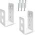 SecurityMan Heavy Duty 2x4 Door Barricade Brackets - Kick Proof Up to 700lbs, Install in Minutes -(2pc) Thick 3.5mm Iron Metal U Bracket | Rust Proof - Gate Bar Holder for Indoor/Outdoor Door Security
