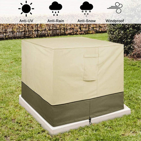 Aifusi Air Conditioner Covers, Outside Units Veranda AC Covers Standard American Furniture Central Air Conditioner, 34x34x30 in (Square)