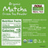 NOW Foods Natural Foods, Certified Organic Matcha Green Tea Powder, Non-GMO Project Verified, 3-Ounce (4253)
