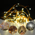 Heaffey Christmas Solar Fairy String Lights Outdoor,40 FT 120 LED 8 Lighting Modes Copper Wire Light,Waterproof Solar Powered Decoration for Wedding Patio Yard Trees Christmas Party(Warm white,2 pack)