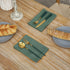 Rustic Natural Washable Cotton Linen Napkin Set, Soft Comfortable and Reusable Linen Dinner Napkins Cloth for Wedding Celebration and Party Decor, Set of 6, Green