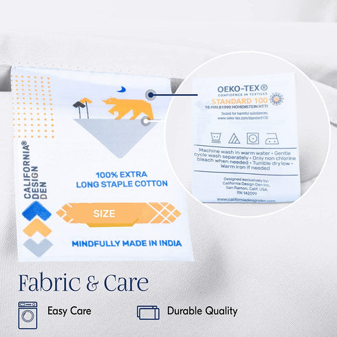 Heirloom Soft, Smooth & Thick Certified 800 Thread Count 100% Cotton Sateen is Superior to Egyptian Cotton Claims, 2 King Size Pillow Cases, Fits King Pillows (Bright White)