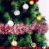iPEGTOP 19.7 Ft Christmas Tinsel Garlands, Metallic Streamers Xmas Tree Decor Wedding Birthday New Years Eve Xmas Party Hanging Ornaments Decorations Party Supplies, Red