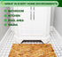Natural Bamboo Wood Bath Mat - Bathroom Mats, Bathmats and Kitchen Rugs - Accessories for Bathtub, Sauna and Shower (Lattice, Standard 16x24 Inch)