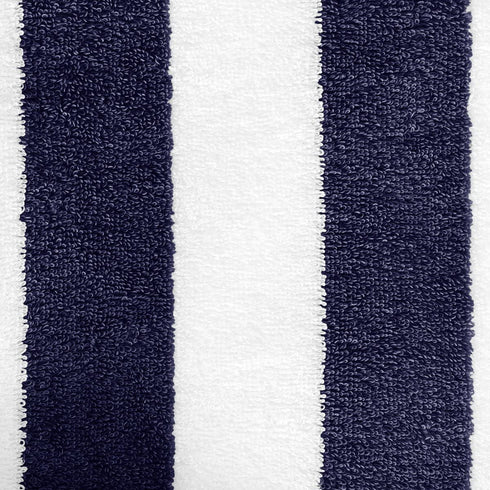 Amazon Basics Cabana Stripe Beach Towel - Pack of 2, Navy Blue
