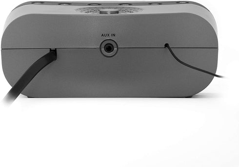 Timex T231GY AM/FM Dual Alarm Clock Radio with 1.2-Inch Red Display and Line-In Jack (Gunmetal)