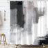 Miyotaa Black White Gray Shower Curtain Set 60Wx71H Inches Abstract Art Painting Ombre Brush Strokes Contemporary Polyester Waterproof Cloth Bathroom Curtain with 12 Hooks
