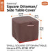 Classic Accessories Ravenna Water-Resistant 21 Inch Square Patio Ottoman/Table Cover