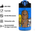 Zak Designs PP Park Straw Kids Durable Plastic Spout Cover and Built-in Carrying Loop, Leak-Proof Water Design for Travel, (16oz, 2pc Set), Darth Vader Bottle 2pk