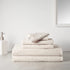 Amazon Basics 6-Piece Fade Resistant Bath, Hand and Washcloth Towel Set - Cream Grid