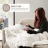 Hyde Lane White Fluffy Throw Blanket for Couch ?2 Way Reversible Ultra Soft Long Faux Fur Fuzzy Plush Blankets for Home?As A Gift for Women -50x60 Ivory