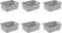 Sterilite 12726A06 Short Weave Basket, Cement, 6-Pack