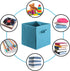 Sorbus® Foldable Storage Cube Basket Bin - Great for Nursery, Playroom, Closet, Home Organization (Pastel Blue, 6 Pack)