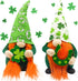 St Patricks Day Decorations Gnomes for Home Table Ornament St. Patrick's Day Gifts Home Decor Green Irish Gnome Plush Elf Scandinavian Handmade Swedish Tomte Leprechaun Figurines(Green)