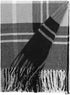 JUDYBRIDAL Plaid Chenille Throw Blanket Extra Soft Blanket All-Season Dual-Sided Home Decor Blankets with 3 Inches Tassels for Bed Sofa Couch Chair 50" W x 67" L (Black/White)