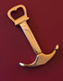 Madison Bay Company Polished Brass Ship's Anchor Corkscrew and Bottle Opener, 2 In 1 Bar Tool, 4.75 Inches Long
