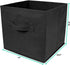 Greenco Foldable Storage Cubes Non-woven Fabric -6 Pack-(Black)