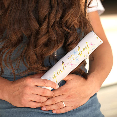 Premium Gender Reveal Confetti Cannon - Set of 2 - Biodegradable Powder in Blue or Pink, for Baby Gender Reveal Party Supplies and Gender Reveal Decorations with Gender Reveal Powder Cannon