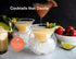 Caviar Dish, by Kook, Glass, Drinks Holder Chiller, Liquor, Martinis, Cocktails, Dish 5 oz, Bowl 15oz