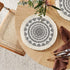 Sungea Mandala Round Placemats Set of 4, Boho Cotton Woven Macrame Tassels Table Mats Washable Heat Resistant Neutral Place Mat for Dining Room Kitchen Table Decor (13 Inches, Dark Grey)