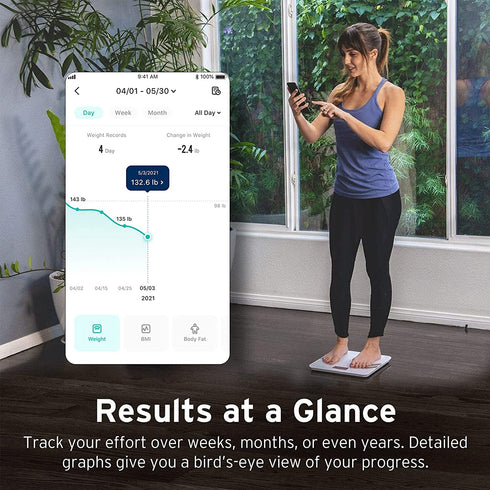 Etekcity Scale for Body Weight, Smart Digital Bathroom Weighing Scales with Body Fat and Water Weight for People, Bluetooth BMI Electronic Body Analyzer Machine, 400lb