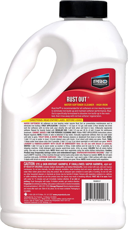 Pro Products RO65N Rust Out Water Softener Cleaner And Iron Remover, 4.75 lb.