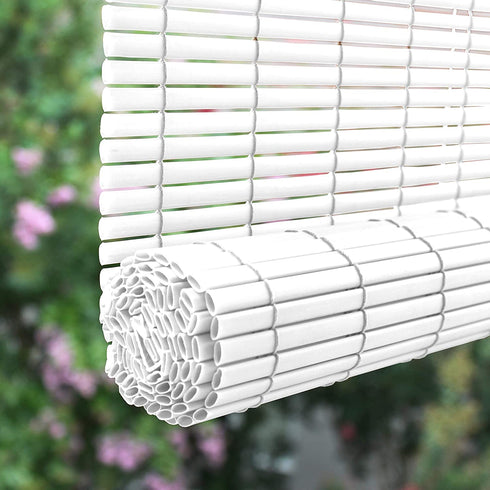 Radiance, Cord Free 1/4 Inch Oval PVC Shade, White, 36 Inches x 72 Inches Roll Up Blind (3320136)