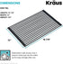 Kraus KRM-11BL Multipurpose Over Sink Roll-Up Dish Drying Rack, Matte Black,16 7/8 in. x 12 in.