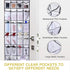 Over The Door Shoe Organizer ULG 22 Pockets Shoe Holder & 12 Mesh Pockets Hanging Shoe Holder Hanger Hanging Shoe Organizer with 3 Adjustable Metal Hooks