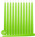 12 Pack Tall Taper Candles - 10 Inch Lime Dripless, Unscented Dinner Candle - Paraffin Wax with Cotton Wicks - 8 Hour Burn Time