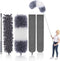 Dusters for Cleaning, Extendable Microfiber Duster with Extension Pole 30 to 100 Inches, Reusable Bendable Dusters Long Feather Duster Kit for Cleaning High Ceiling Fan, Lamp, Furniture, Blinds, Car