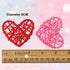Heart Vase Filler Rattan Hearts Large Wicker Rattan Balls Heart Vase Filler Decor Heart Shaped Natural Wicker Balls Rattan Twig Decorative for Wedding Birthday Party Valentine's Day (16 Pieces)