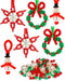 Christmas Beaded Craft Kit for Kids?30 Sets-Including 12 PCS Snowman/12 PCS Christmas Wreath /6PCS Snowflake - Xmas Holiday Ornaments for Party Tree Decorations