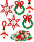 Christmas Beaded Craft Kit for Kids?30 Sets-Including 12 PCS Snowman/12 PCS Christmas Wreath /6PCS Snowflake - Xmas Holiday Ornaments for Party Tree Decorations